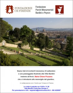 Passeggiata illustrata alla Villa Bardini Passeggiata illustrata alla Villa Bardini